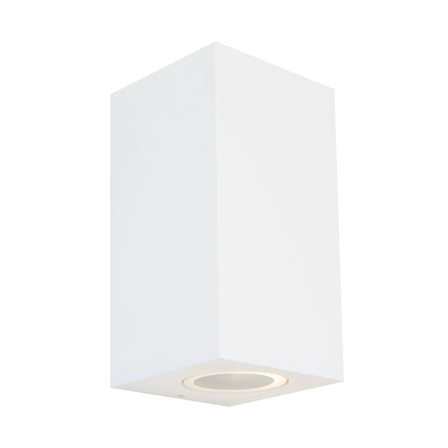 Saco 240V GU10 Up / Down Wall Pillar Light White or Black - Mases LightingCougar Lighting