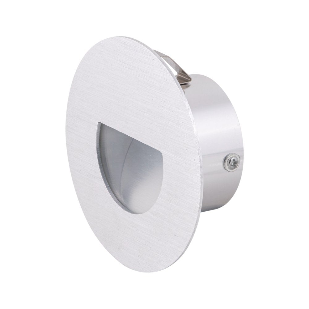 SAL Darham Round LED Step Light 1.5w in Anodised Silver, White - Mases LightingSAL