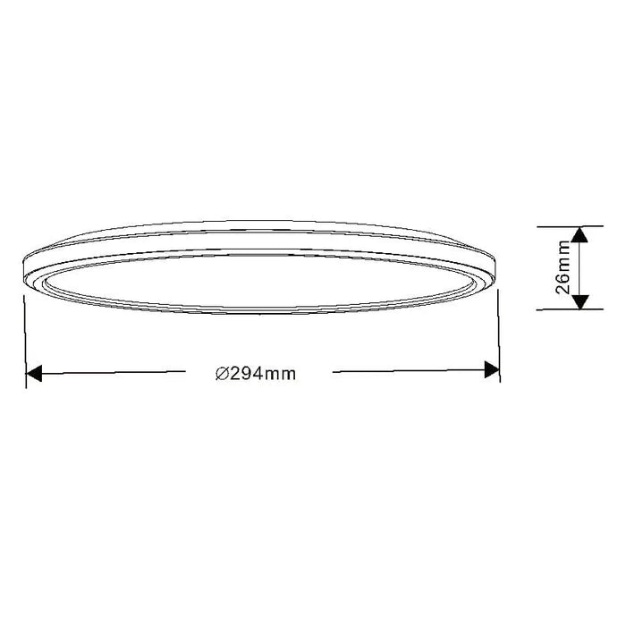 SAL Kingston SL2115/TCD Super Low Profile Dimmable LED Oyster - Mases LightingSAL
