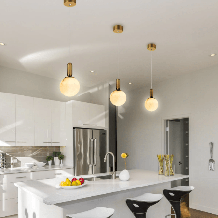 SATURN Spanish Marble Pendant Light in Brass or Black - Mases LightingLighting Creations | Revolutionary Lighting Solutions