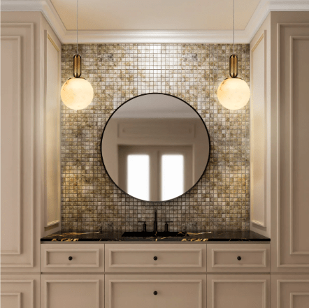 SATURN Spanish Marble Pendant Light in Brass or Black - Mases LightingLighting Creations | Revolutionary Lighting Solutions