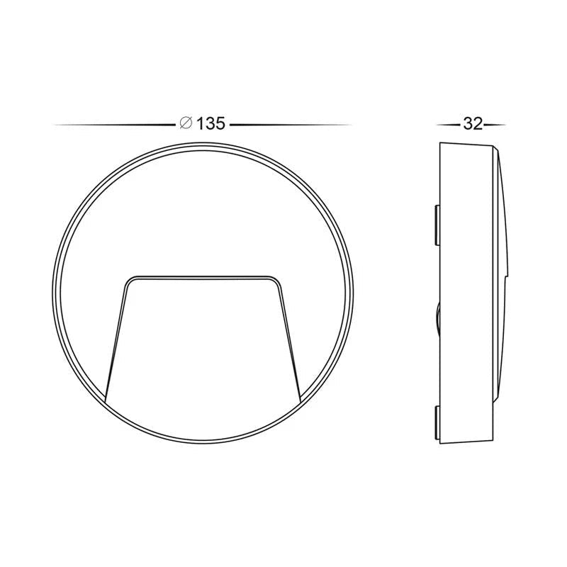 Seefore LED Step Light Tri Colour Round (Black/White) Havit Lighting - HV3221T - Mases LightingHavit Lighting