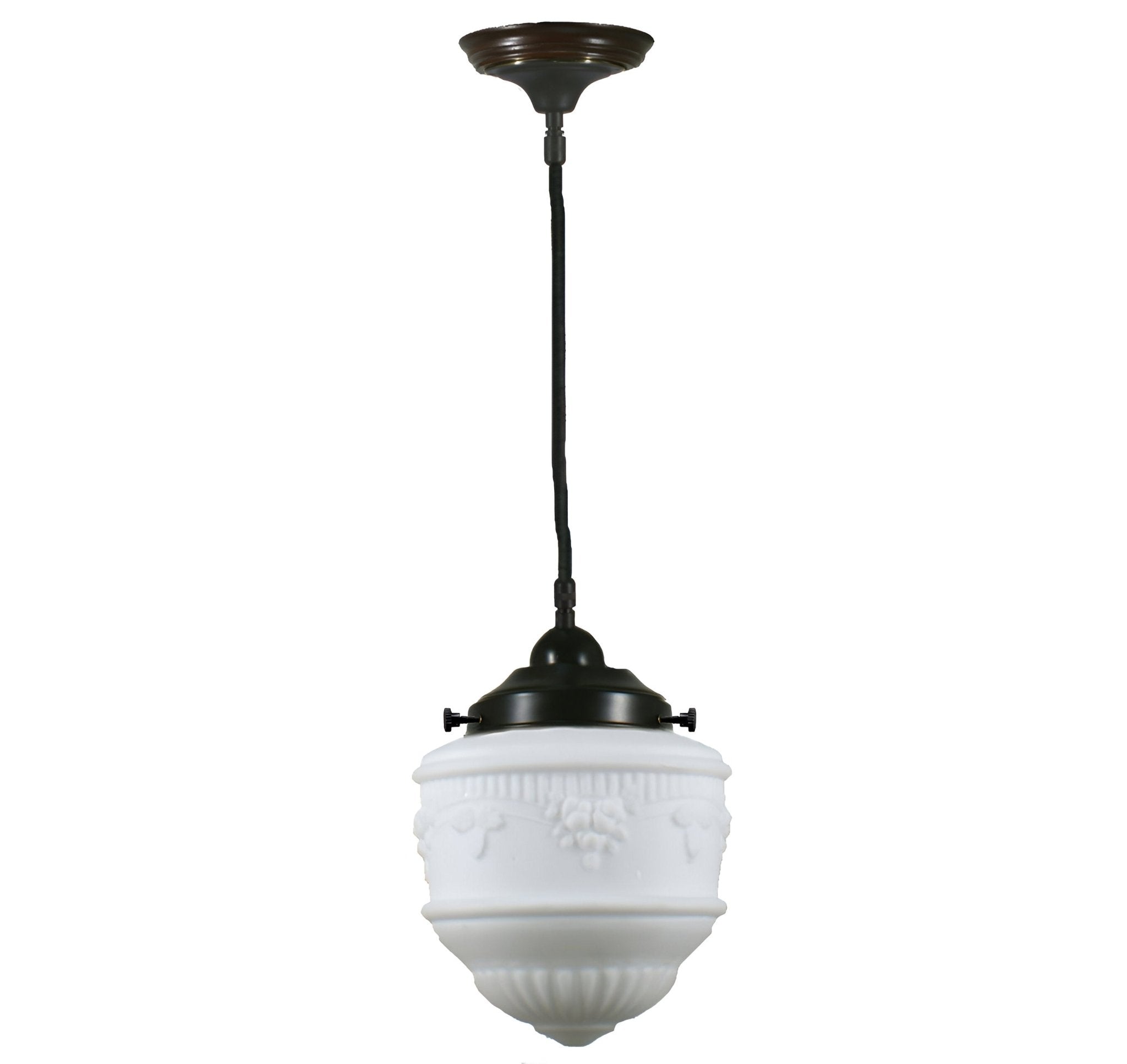 Senator 8" 1 Light CORD Pendant Light - Black/Chrome/Polished Brass