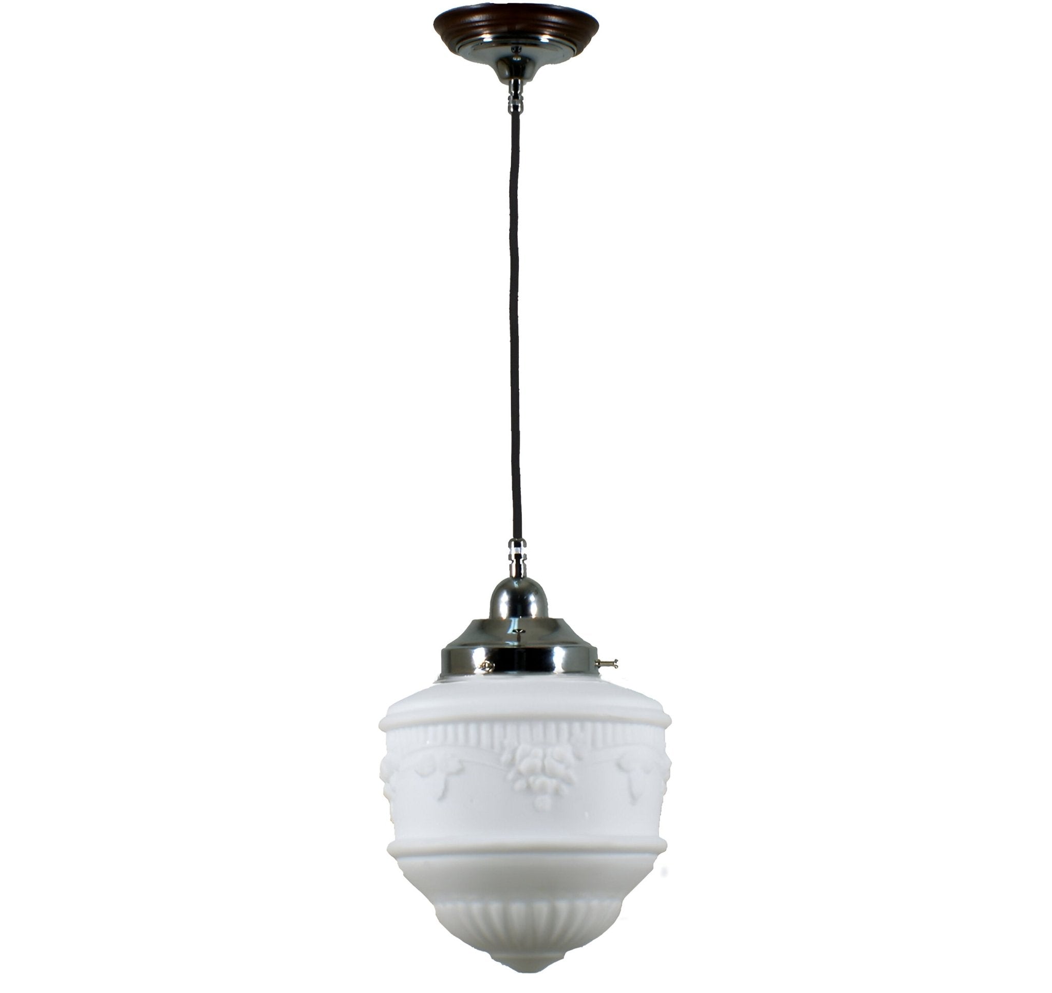 Senator 8" 1 Light CORD Pendant Light - Black/Chrome/Polished Brass