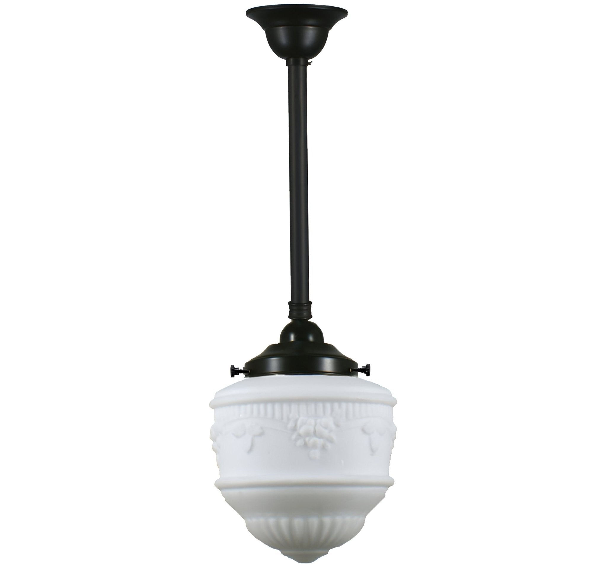 Senator 8" 1 Light ROD Pendant Light - Black/Chrome/Polished Brass