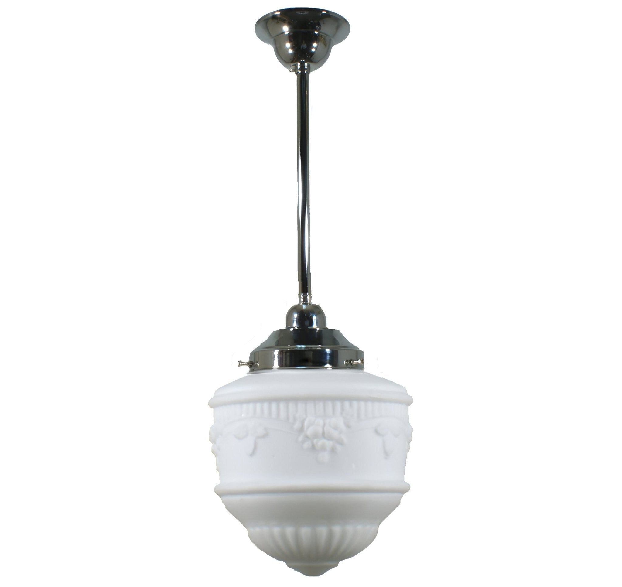 Senator 8" 1 Light ROD Pendant Light - Black/Chrome/Polished Brass
