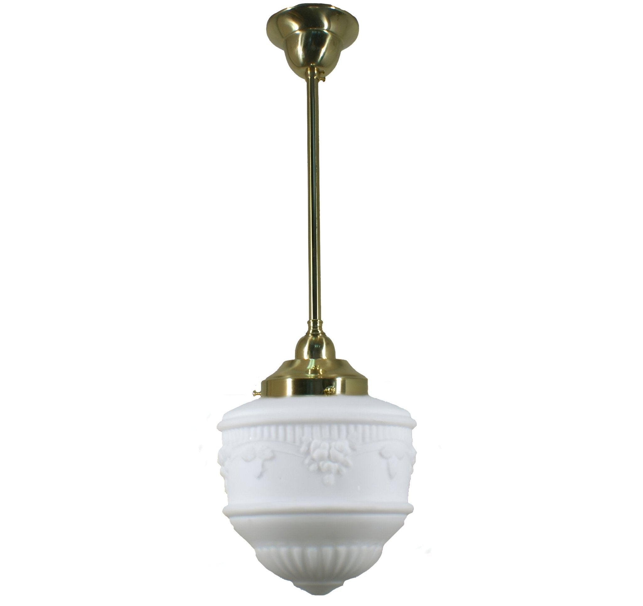 Senator 8" 1 Light ROD Pendant Light - Black/Chrome/Polished Brass