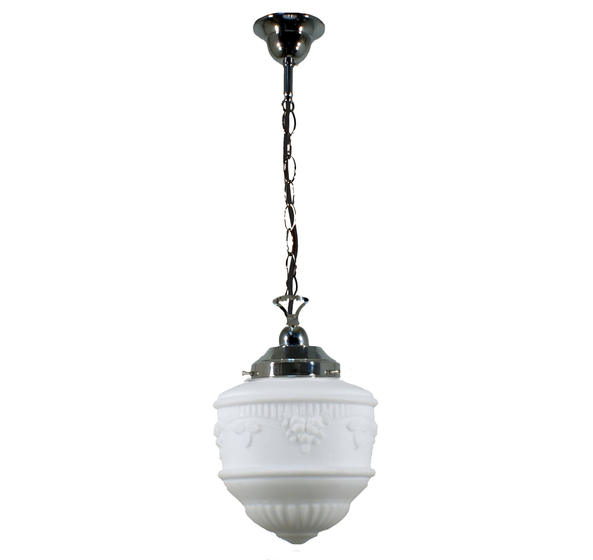 Senator 8" Single CHAIN Pendant Light - Black/Chrome/Polished Brass