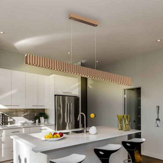 Skyline Brilliance Linear LED Pendant Light 78W 3000K in Black or White or Gold | Lighting Creations