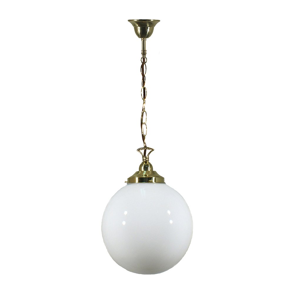 Sphere 10" 1 Light CHAIN Pendant Light - Black/Chrome/Polished Brass