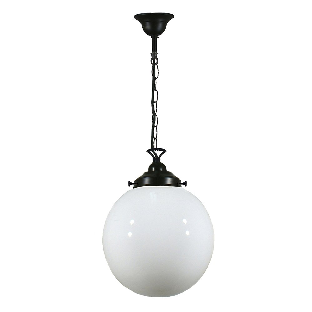 Sphere 10" 1 Light CHAIN Pendant Light - Black/Chrome/Polished Brass