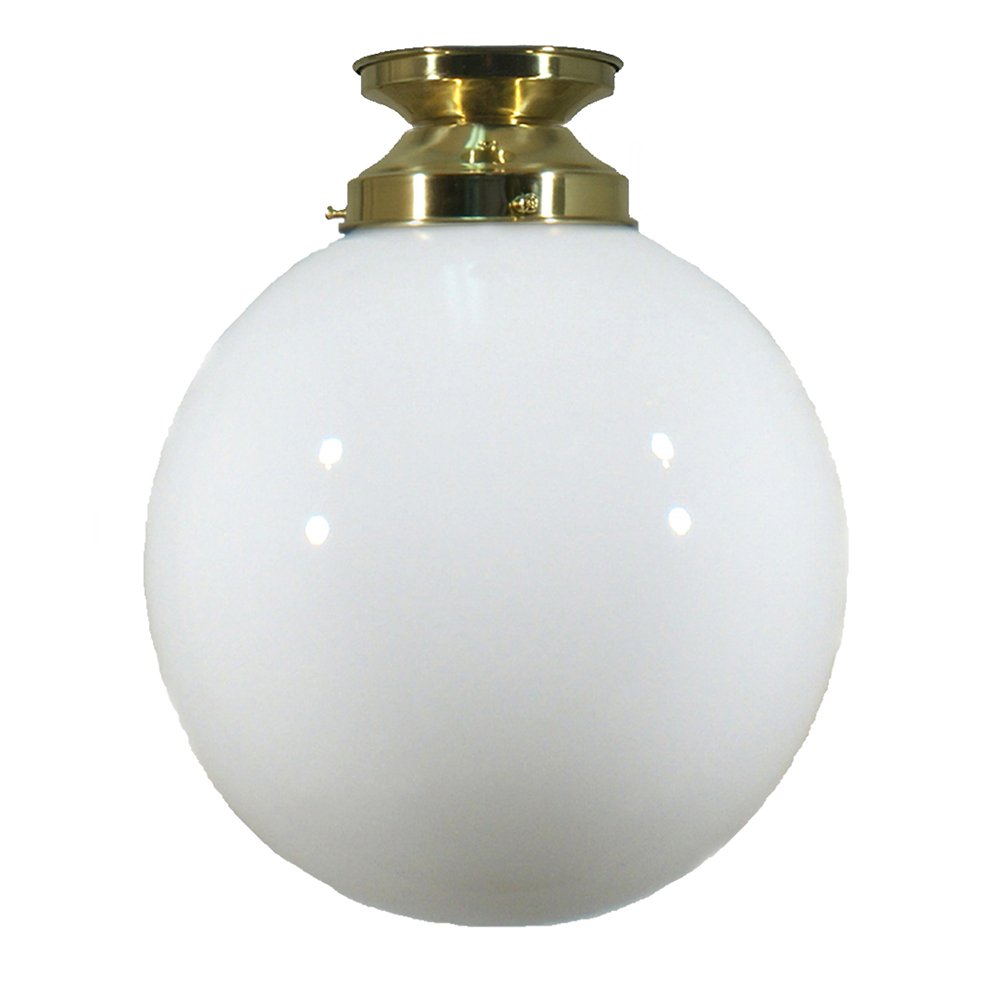 Sphere 6" or 8" or 10" or 12" 1 Light Batten Fix Pendant Light - Black/Chrome/Polished Brass