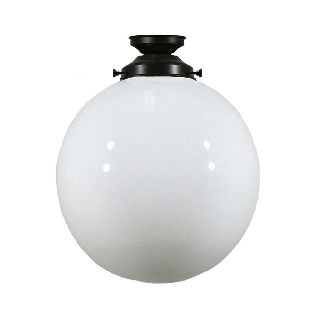 Sphere 6" or 8" or 10" or 12" 1 Light Batten Fix Pendant Light - Black/Chrome/Polished Brass