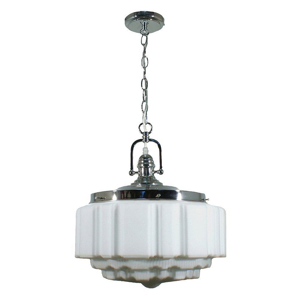 St Kilda 14" 1 Light Paramount Pendant Lighting - Chrome - Mases LightingLode Lighting