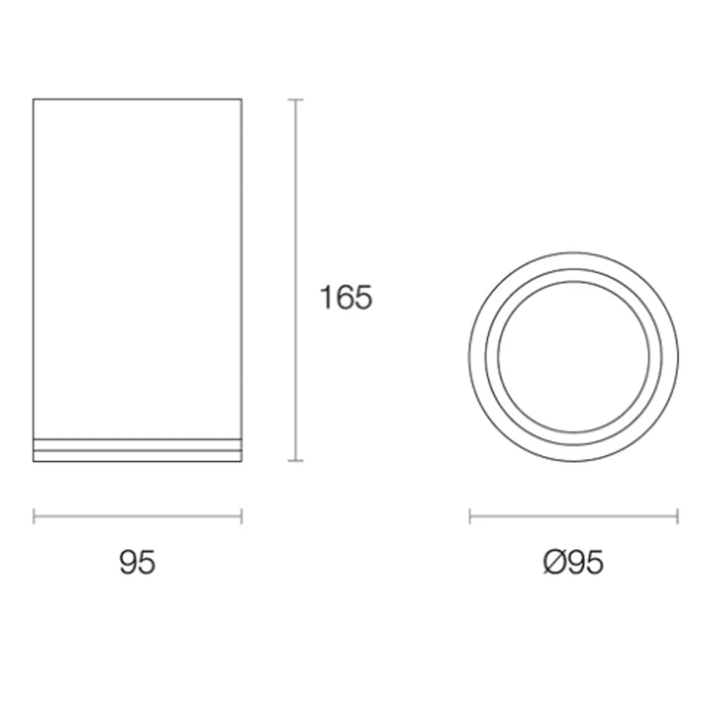 Surface Mounted LED Downlight 10w Black, Silver, White 2.7k, 3k, 4k, CRI VIVID XSR10V Trend Lighting - Mases LightingTrend Lighting