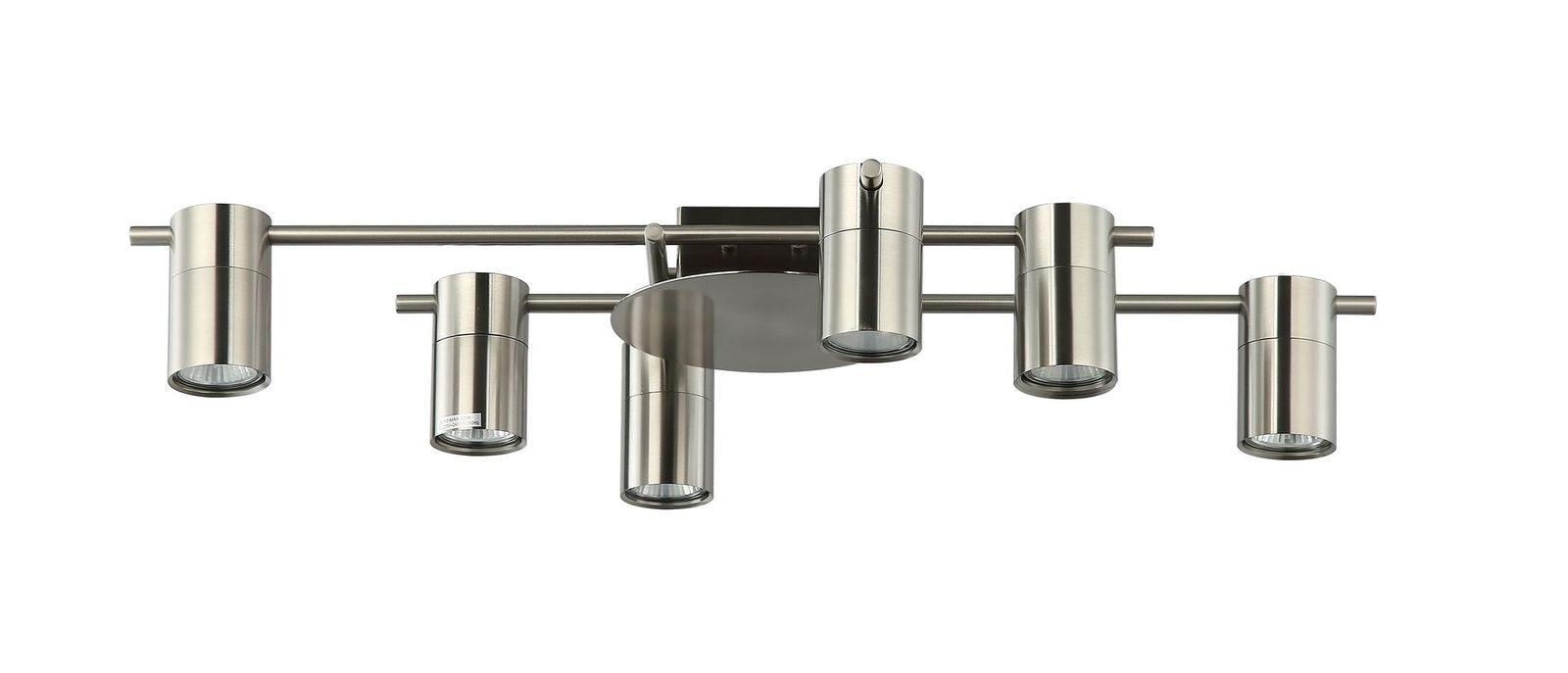 Tache Ceiling Light 6Lt Adjustable Head in Brass, Brass/Black, Chrome, Black or White - Mases LightingCLA