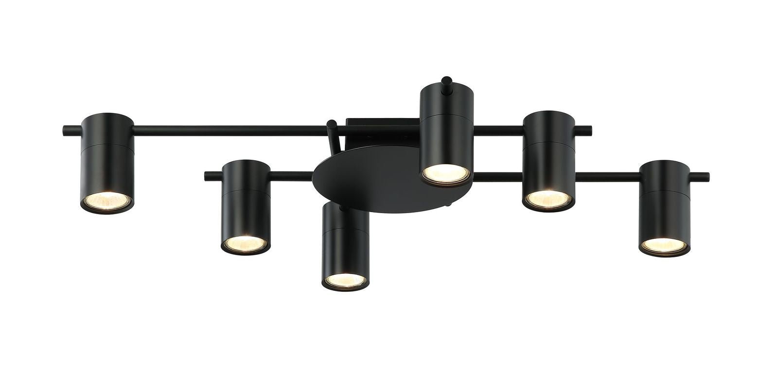 Tache Ceiling Light 6Lt Adjustable Head in Brass, Brass/Black, Chrome, Black or White - Mases LightingCLA