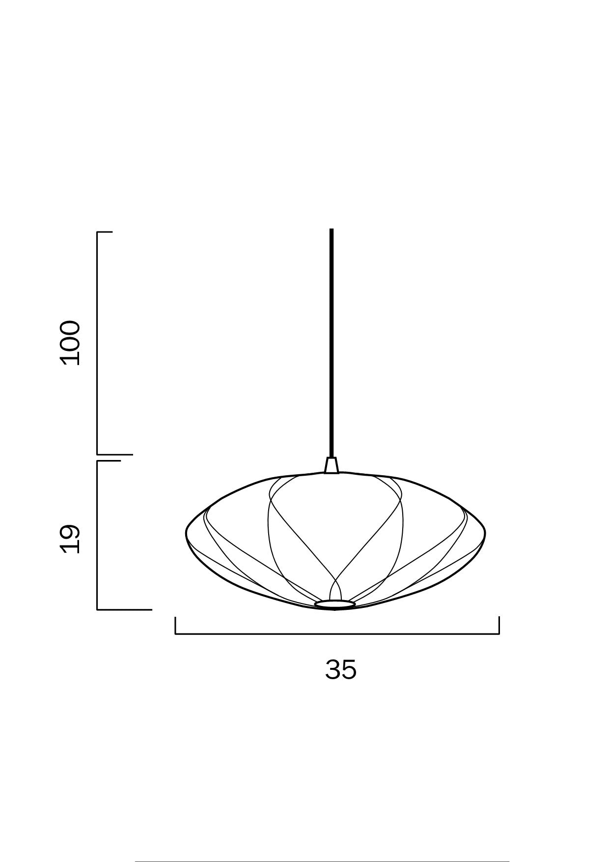 Telbix Aragon 75, 52, 35cm Light Pendant - White