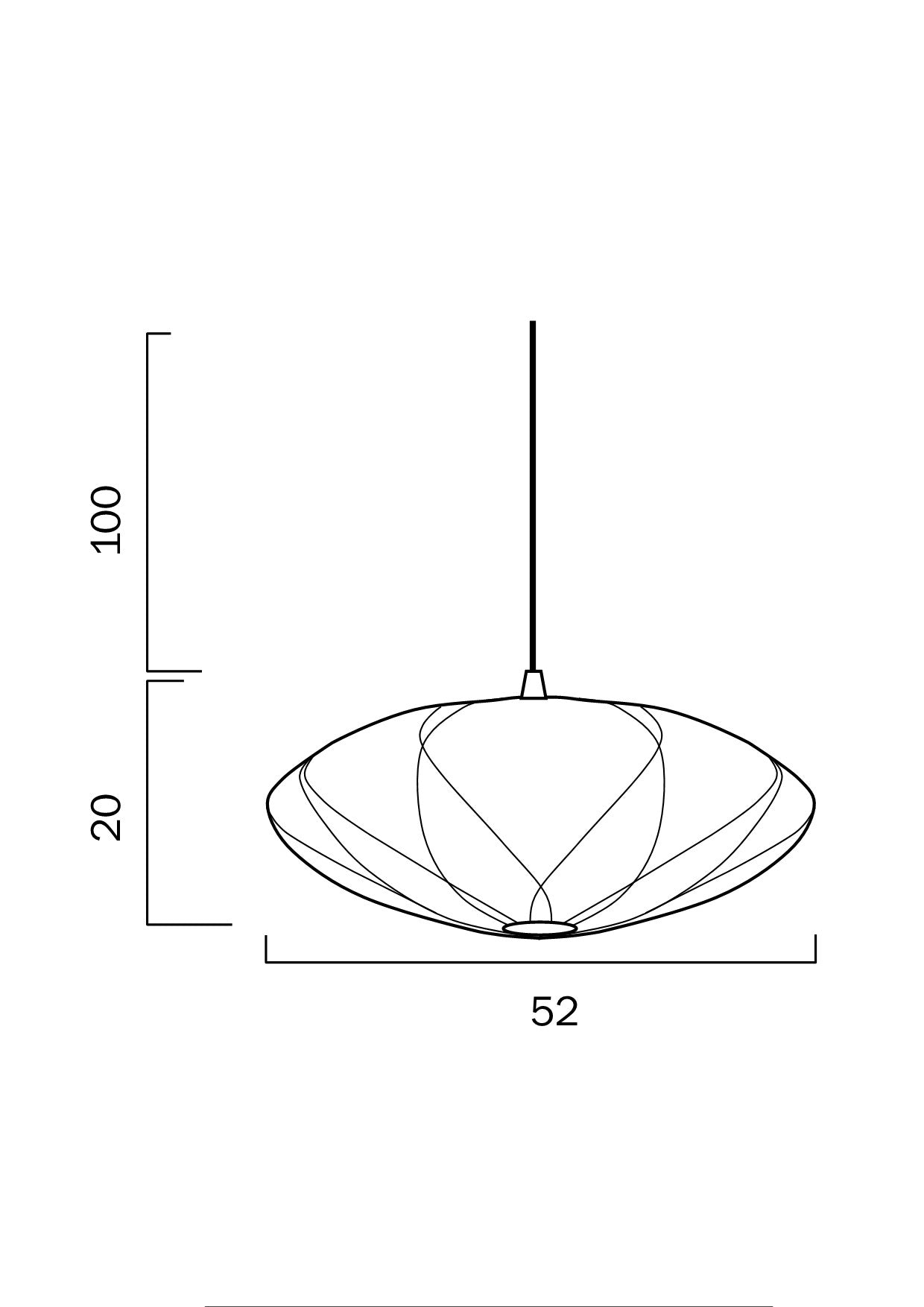 Telbix Aragon 75, 52, 35cm Light Pendant - White