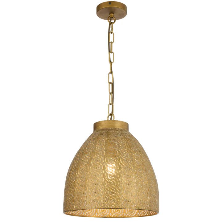 Telbix Aydin 35cm 1 Light Pendant Antique Gold AYDIN PE35 - AB - Mases LightingTelbix