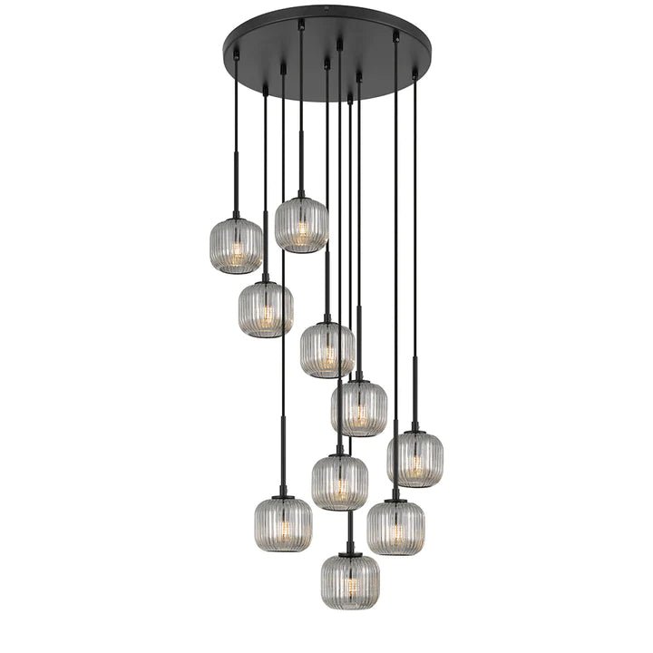 Telbix Bobo 10 Pendant Antique Gold/Black Smoke