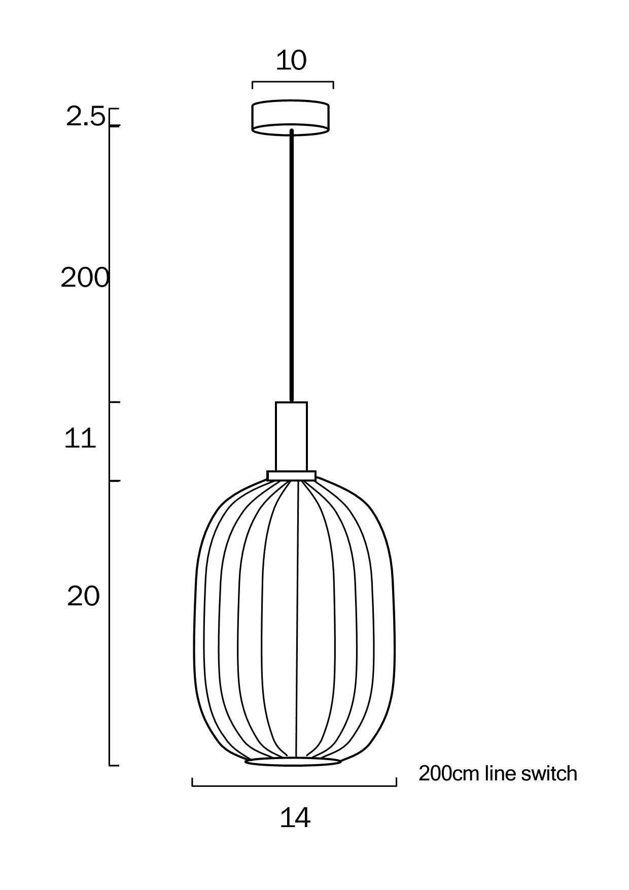 Telbix Bonura 20cm, 14cm Pendant - Mases LightingTelbix