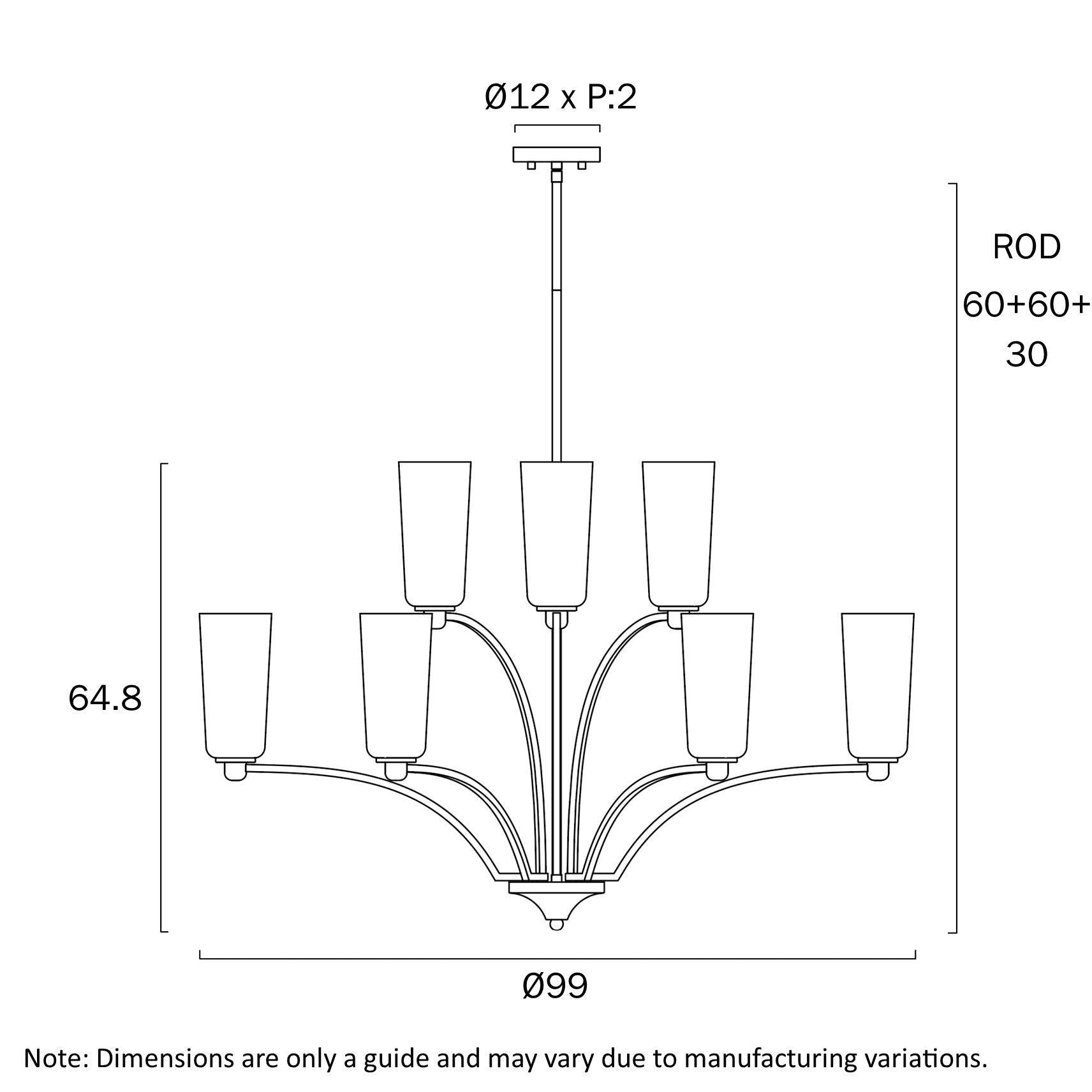 Telbix Brevan 9 Light Pendant - Mases LightingTelbix