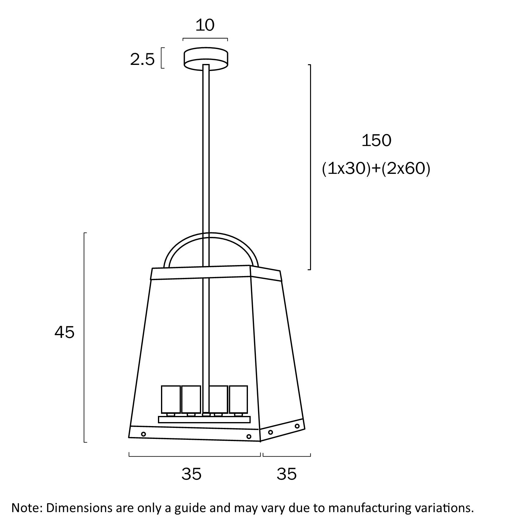 Telbix Colair 4 Lights Solid Brass Pendant - Mases LightingTelbix