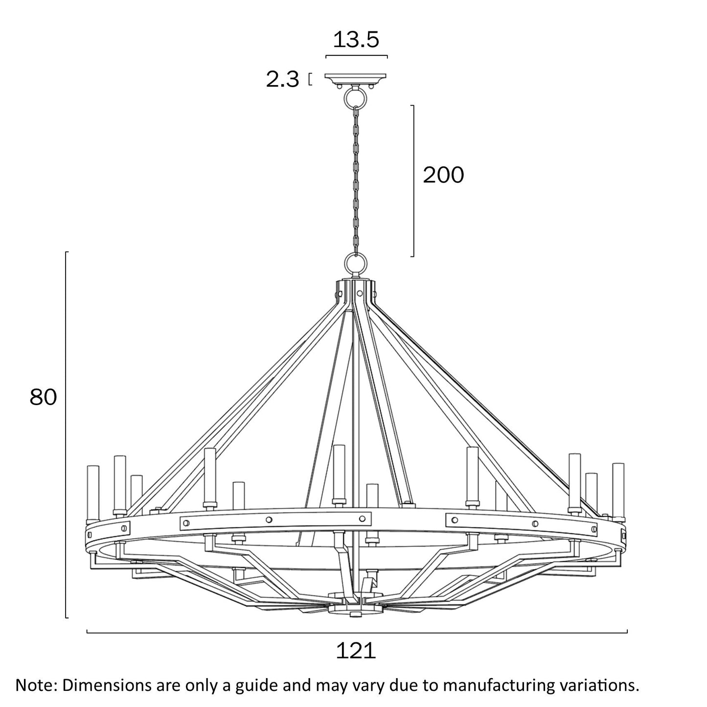Telbix Darien 12 Light Pendant- Ash Wood - Mases LightingTelbix