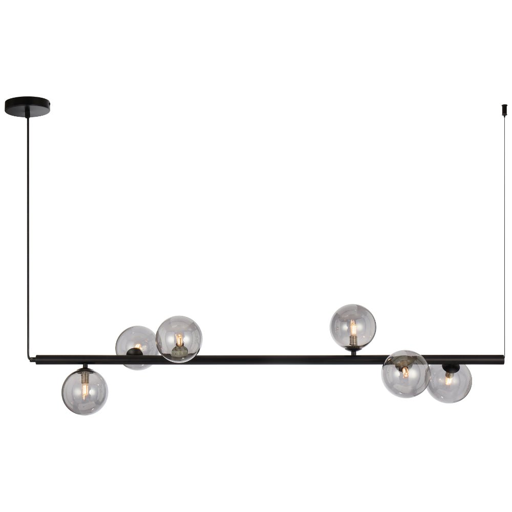 Telbix Elson 6 Light Pendant Black ELSON PE06 - BK - Mases LightingTelbix