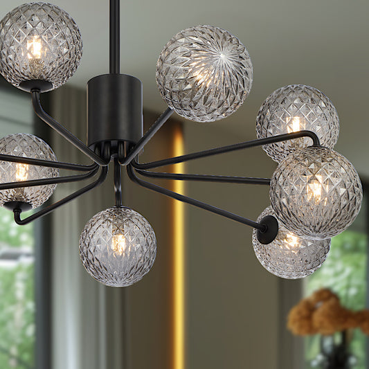 Telbix Felton 9 Light Pendant Range Black FELTON PE09BK - Mases LightingTelbix