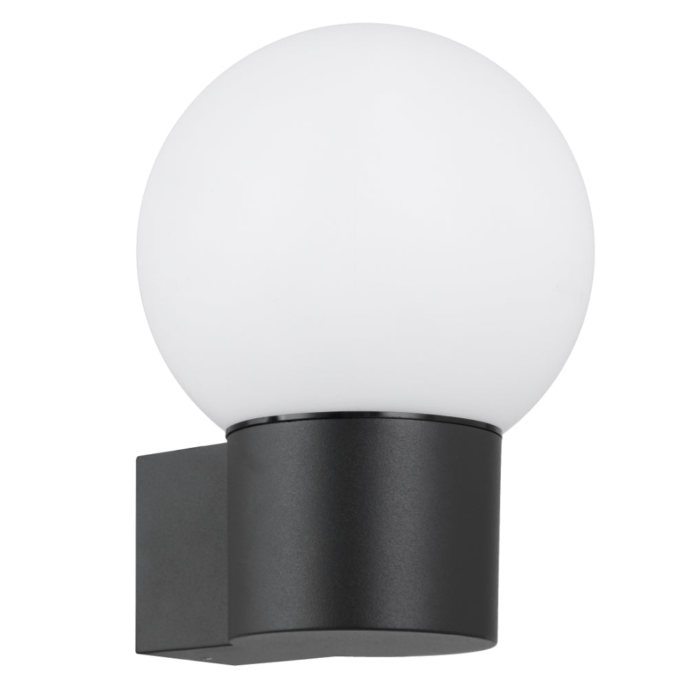 Telbix Gorem Exterior Wall Light Black / Opal Matt - Mases LightingTelbix