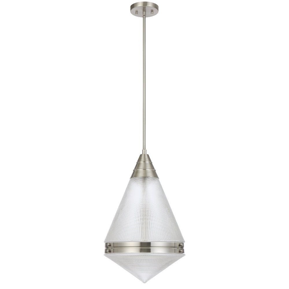 Telbix Harnon 1 Light Pendant in Nickel, Black and Antique Gold - Mases LightingTelbix