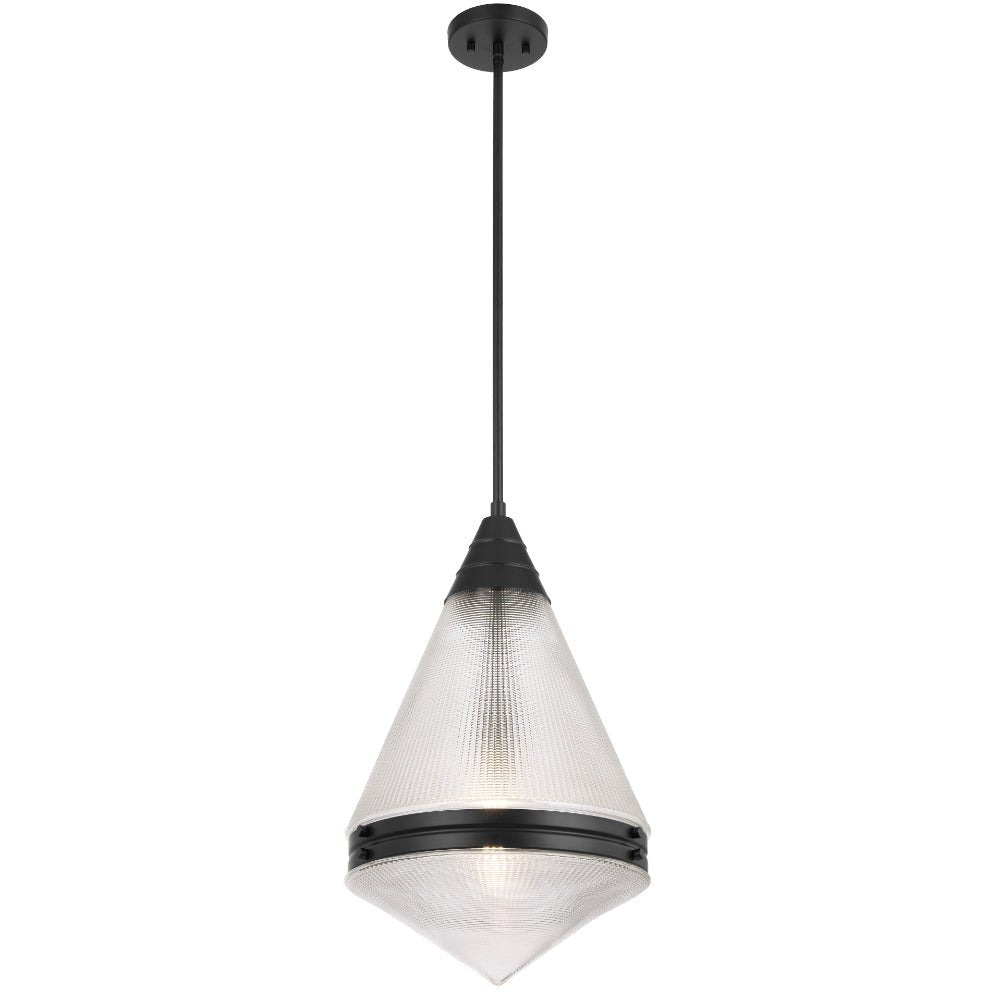 Telbix Harnon 1 Light Pendant in Nickel, Black and Antique Gold - Mases LightingTelbix