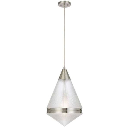 Telbix Harnon 1 Light Pendant in Nickel, Black and Antique Gold - Mases LightingTelbix
