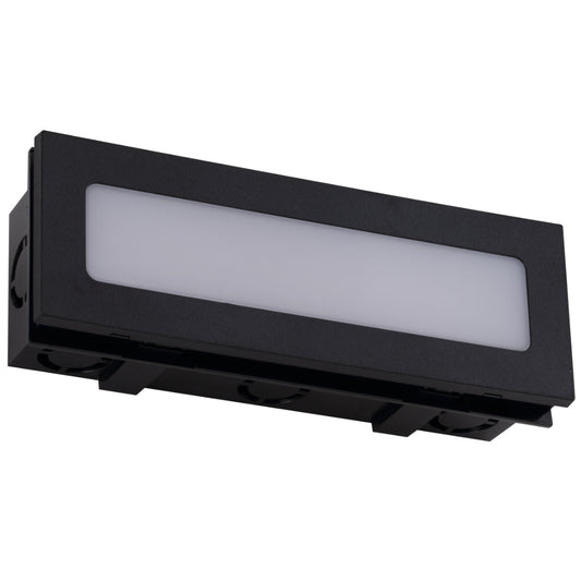 Telbix Ingar 6W LED Opal Brick Light Black / Tri - Colour - Mases LightingTelbix