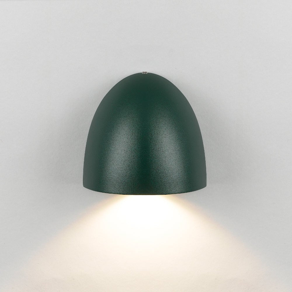 Telbix Jora Exterior Step Wall Light in Corten, Verde Green and Black