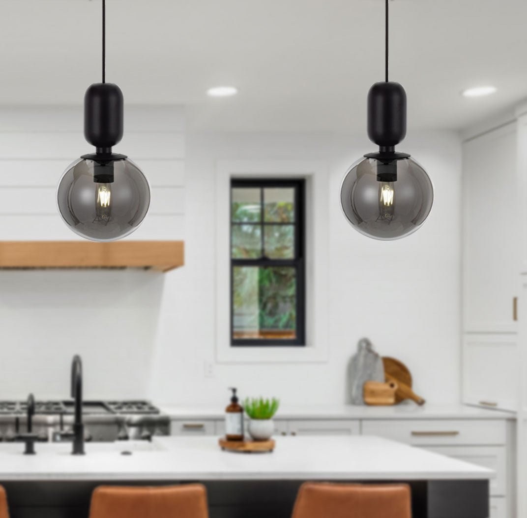 Telbix Kade 30 Pendant - Black Smoke