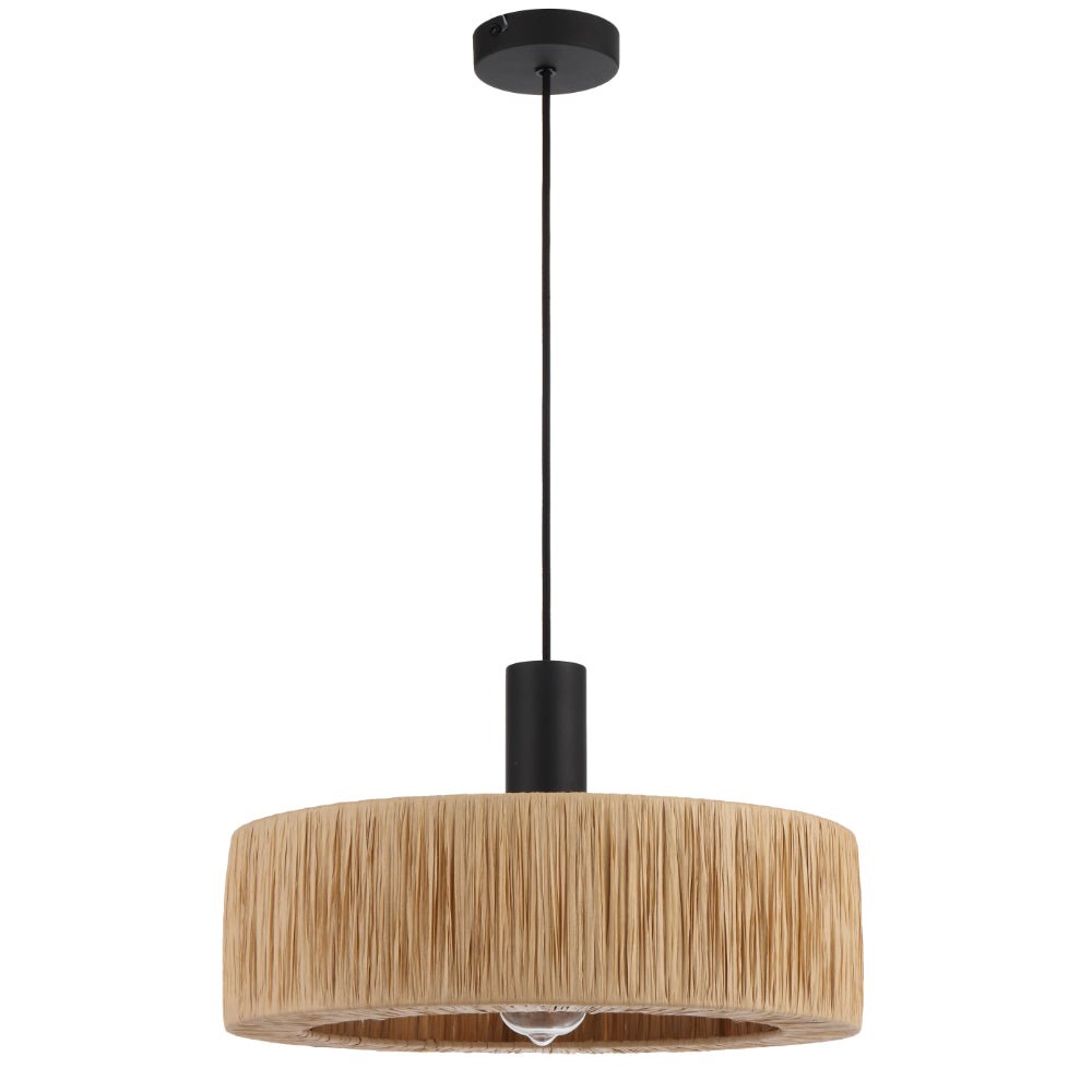 Telbix Katrin 1 Light Pendant KATRIN PE - BKNAT - Mases LightingTelbix