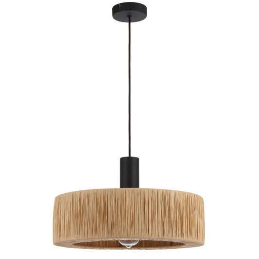 Telbix Katrin 1 Light Pendant KATRIN PE - BKNAT - Mases LightingTelbix
