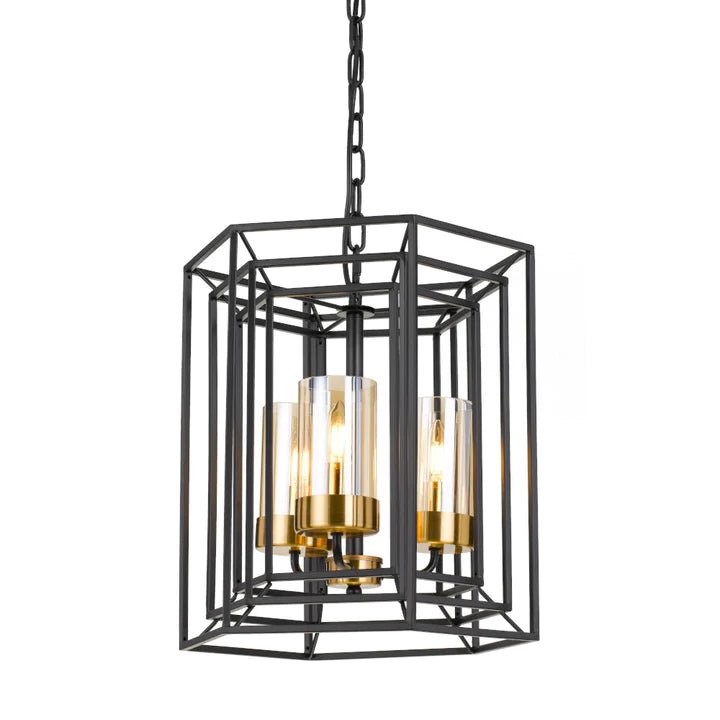 Telbix Lane 3 Lights Pendant - Black Antique Brass - Mases LightingTelbix