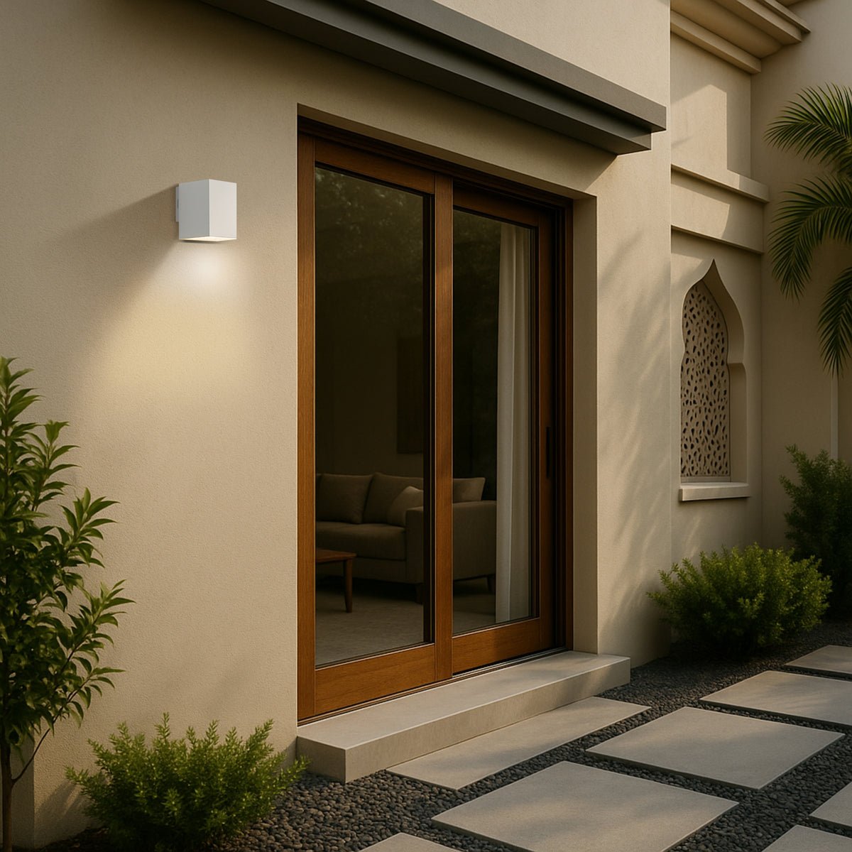 Telbix Lorsa 1 Light Exterior 9W LED Wall Light in Black or White - Mases LightingTelbix
