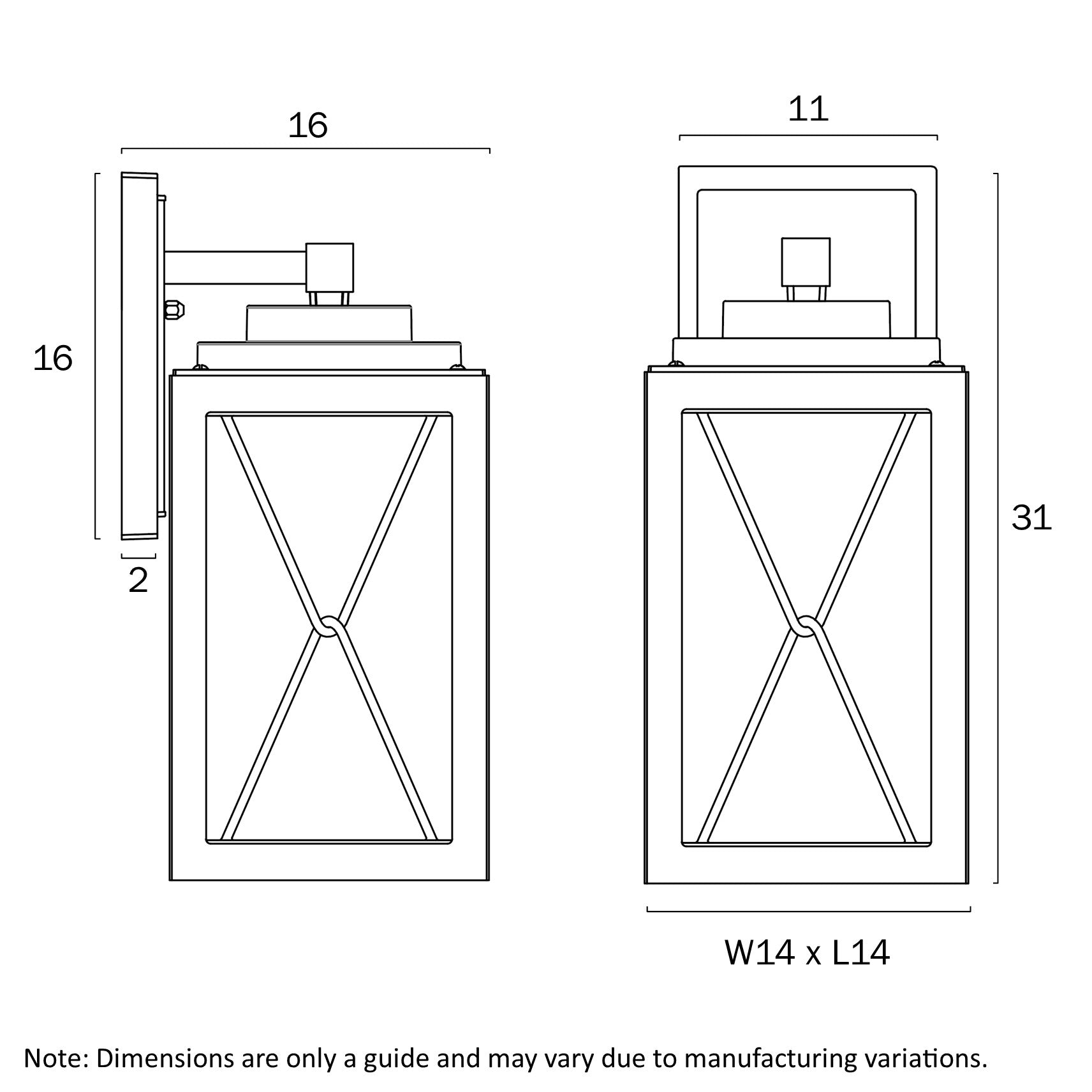 Telbix Mallory 30 Exterior Wall Light MALLORY EX30 - BK - Mases LightingTelbix
