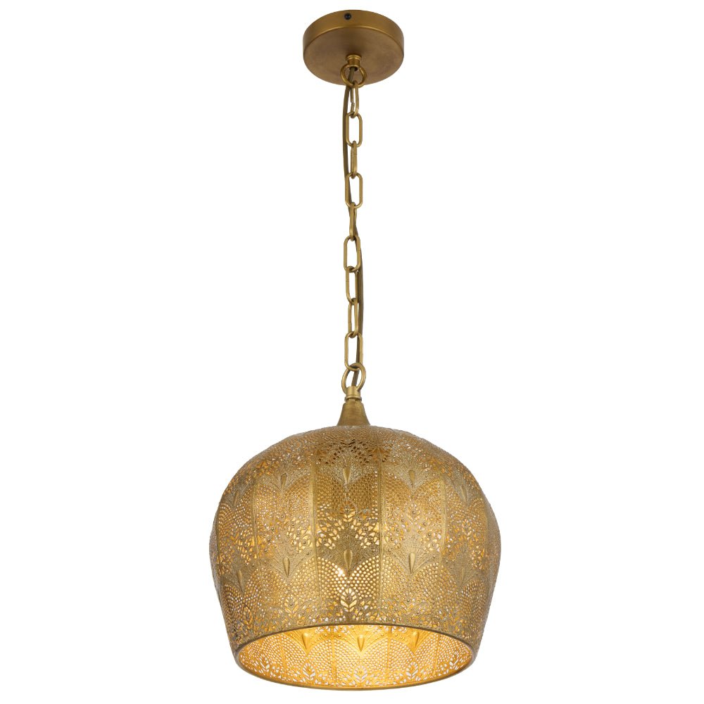 Telbix Mersin Iron Pendant Antique Brass - MERSIN PE-AB