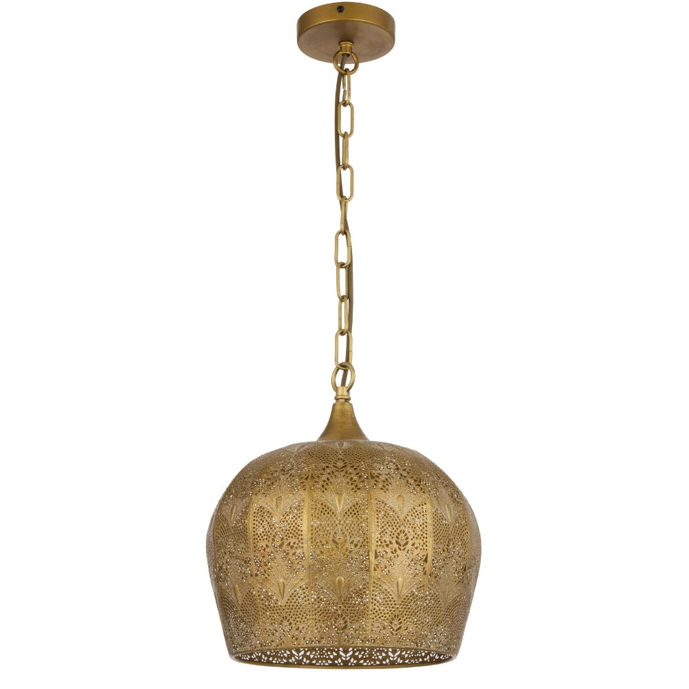 Telbix Mersin Iron Pendant Antique Brass - MERSIN PE-AB
