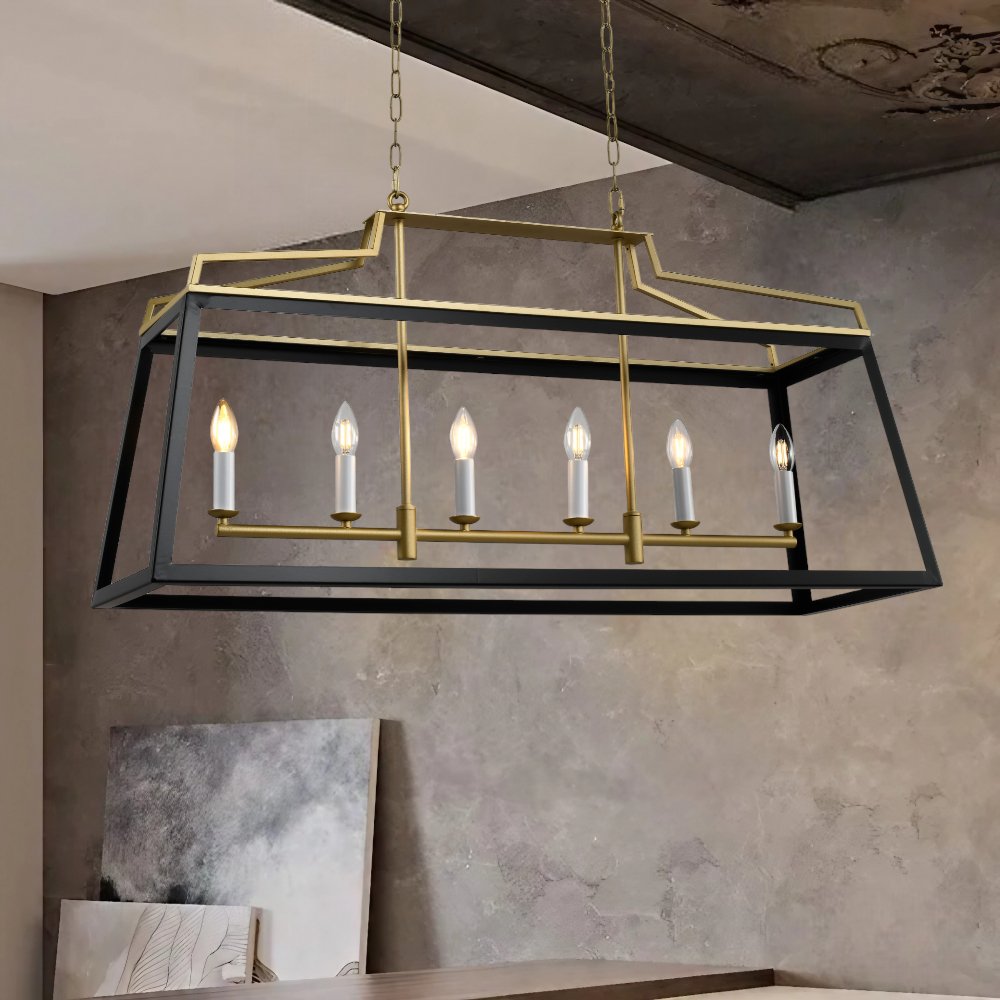 Telbix Monteal 6 Light Pendant- Antique Gold - Mases LightingTelbix