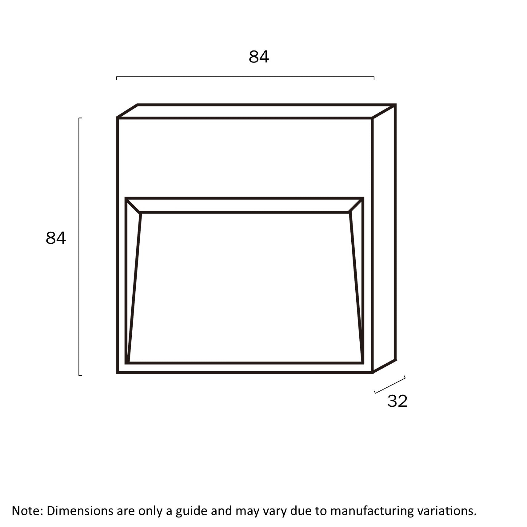 Telbix Musan Round and Square LED Step Wall Light in Black