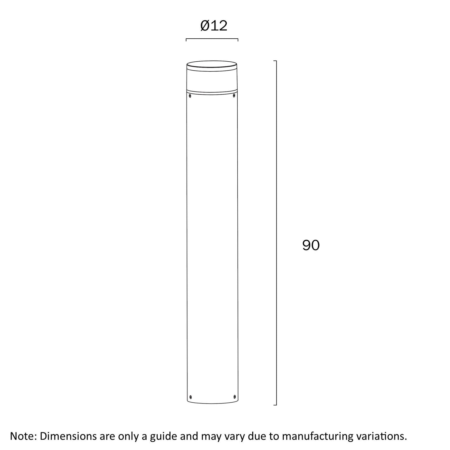 Telbix Noral LED Bollard Black - NORAL EX.P - BKCL - Mases LightingTelbix