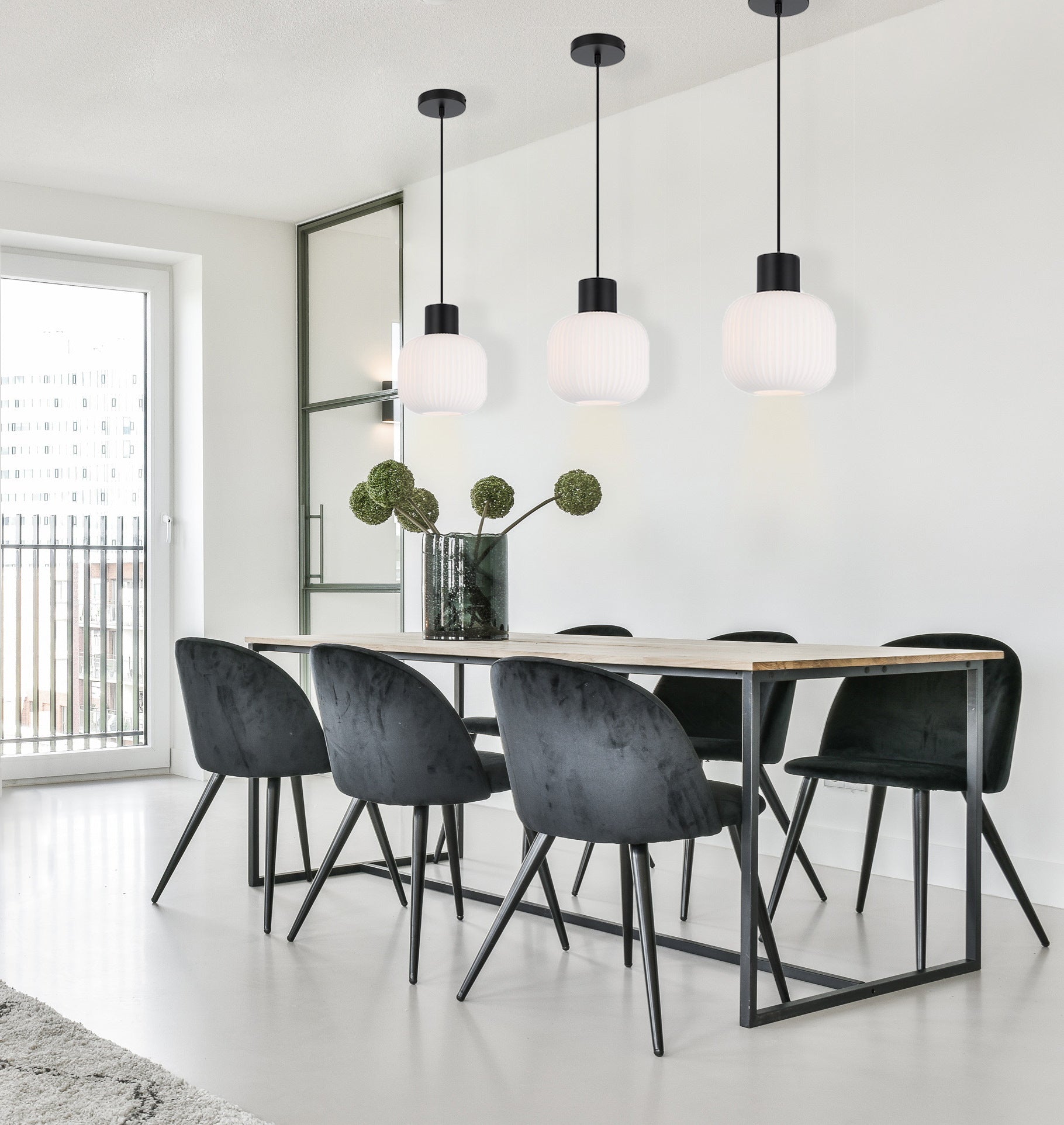 Telbix Nori 20 Lights Pendant - Black Opal Matt