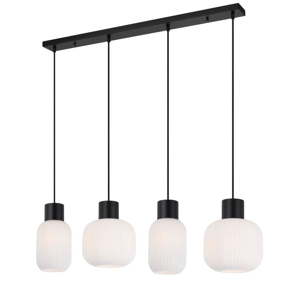 Telbix Nori 4 Lights Pendant - Black Opal Matt - Mases LightingTelbix